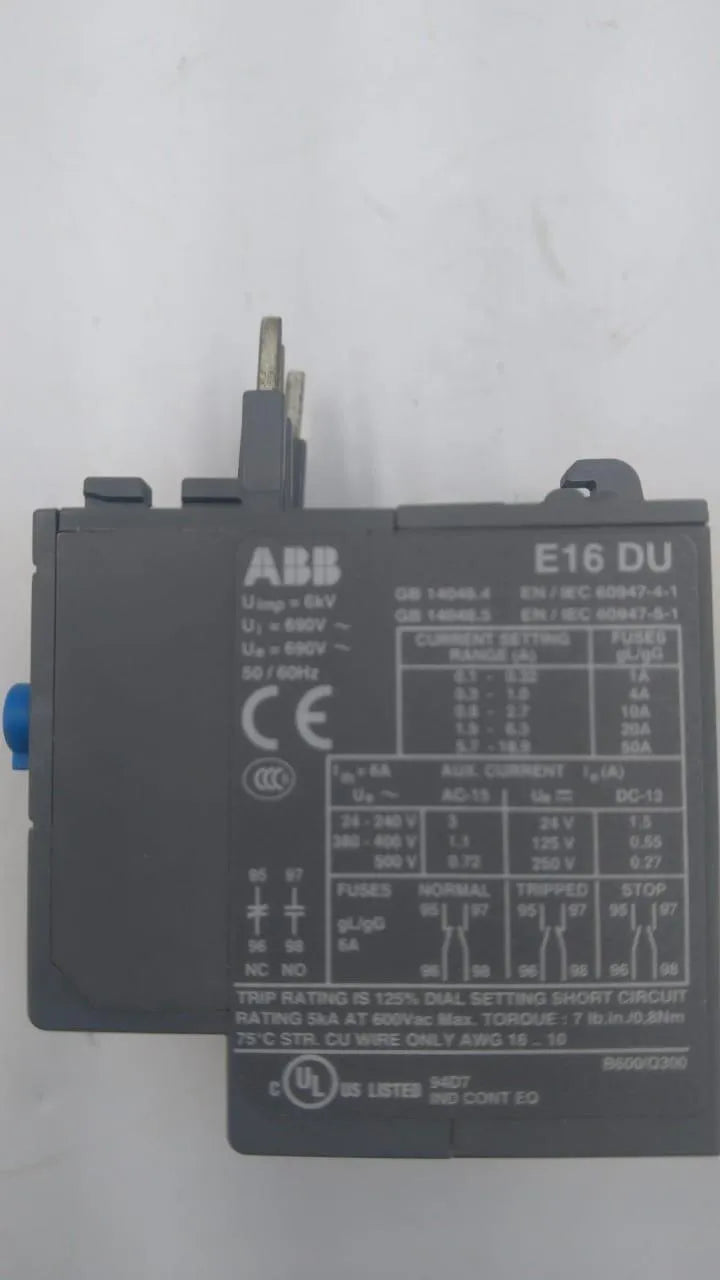 Rele De Sobrecarga ABB E 16DU-0,32A - Cabo Eletro