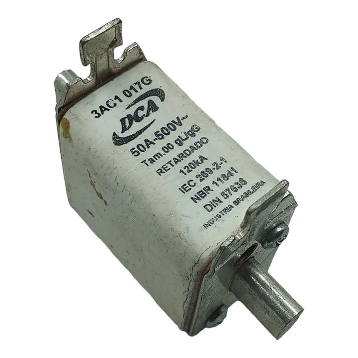 Fusível Retardado NH00 DCA 3AC1017G 50A-500V 120KA - Cabo Eletro