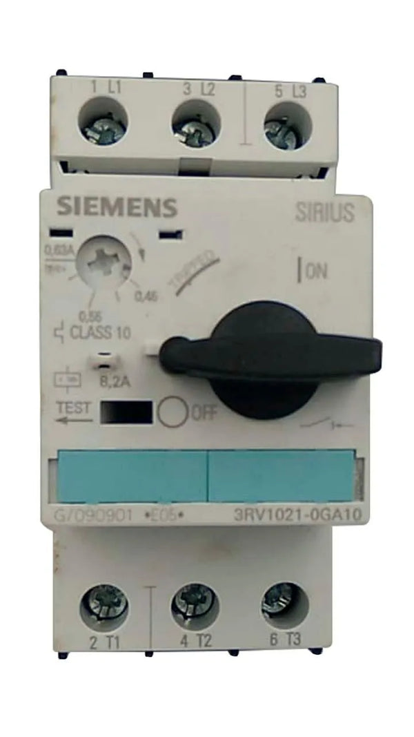 Disjuntor Motor Siemens 3rv1021-0ga10 3p 0,45 A 0,63a - Cabo Eletro