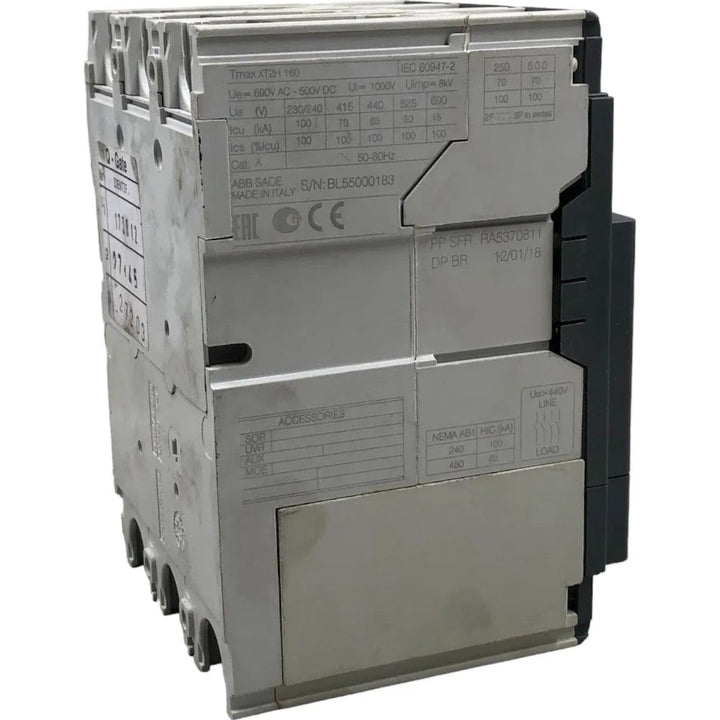 Disjuntor Caixa Moldada ABB XT2H 160 1000V 8Kv 120-160A - Cabo Eletro