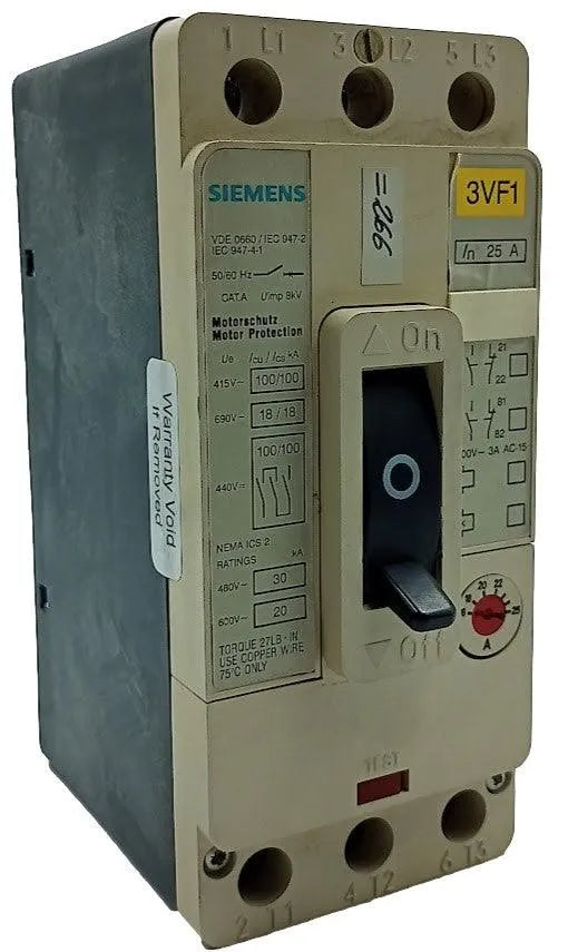 Disjuntor Motor Siemens 3VF1231-1DD11-0AA0 3P 16-25A 690V - Cabo Eletro