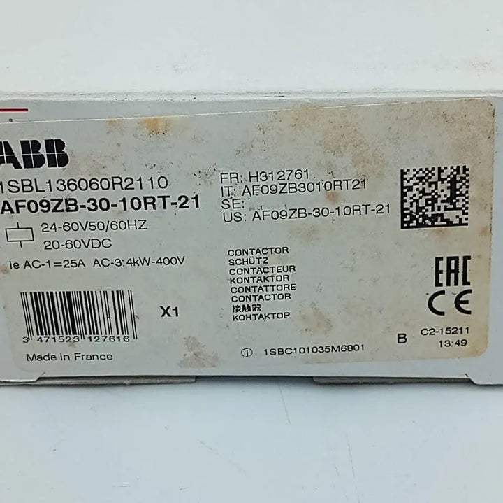 Contator Tripolar ABB AF09ZB-30-10RT-21 24-60v 25A - Cabo Eletro