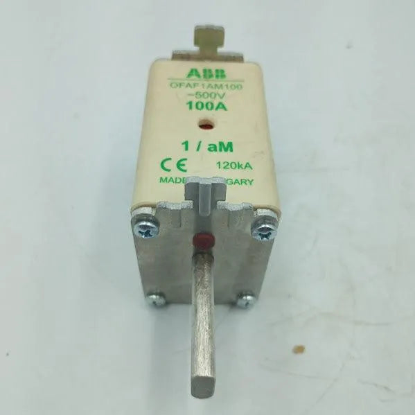 Fusível HRC ABB OFAF1AM100 1/aM 100A 500V 1/aM 120kA - Cabo Eletro