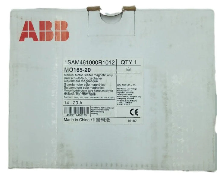 Disjuntor Motor ABB MO165-20 1SAM4610000R1012 20A 690v 8kV - Cabo Eletro