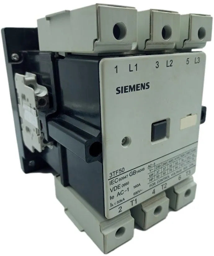 Contator Tripolar Siemens 3TF5022-0XN1 160A 690v 50kA - Cabo Eletro