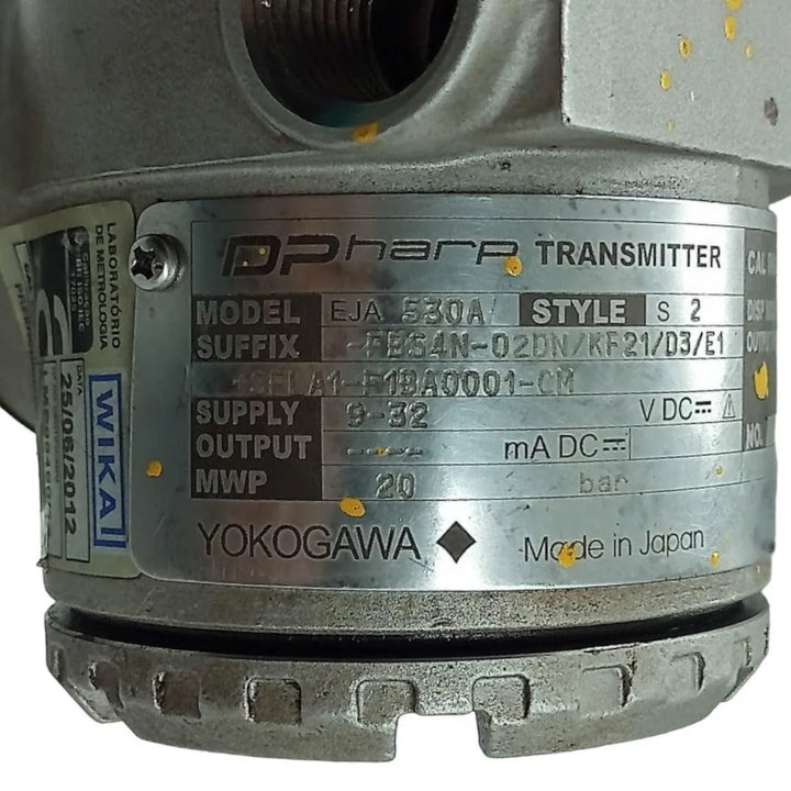 Transmissor de Pressão Yokogawa EJA530A-FBS4N-02DN/KF21/D3 - Cabo Eletro