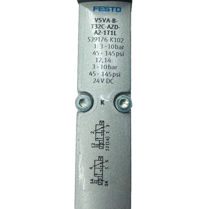 Válvula Solenoide Festo VSVA-B-T32C-AZD-AD-1T1L 539176 K102 - Cabo Eletro