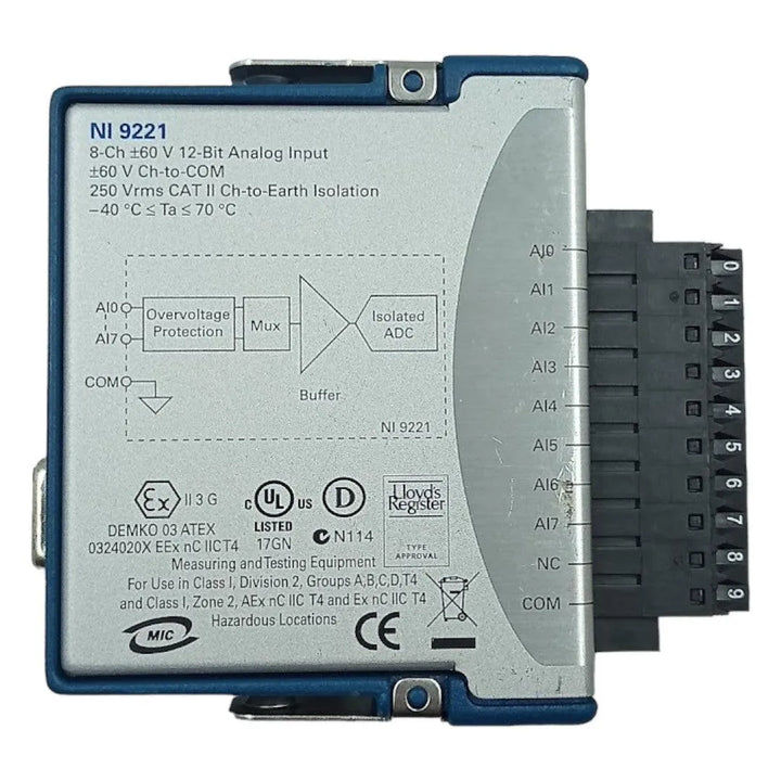 Módulo de Entrada National Instruments NI-9221 8cH 60v 12Bit - Cabo Eletro
