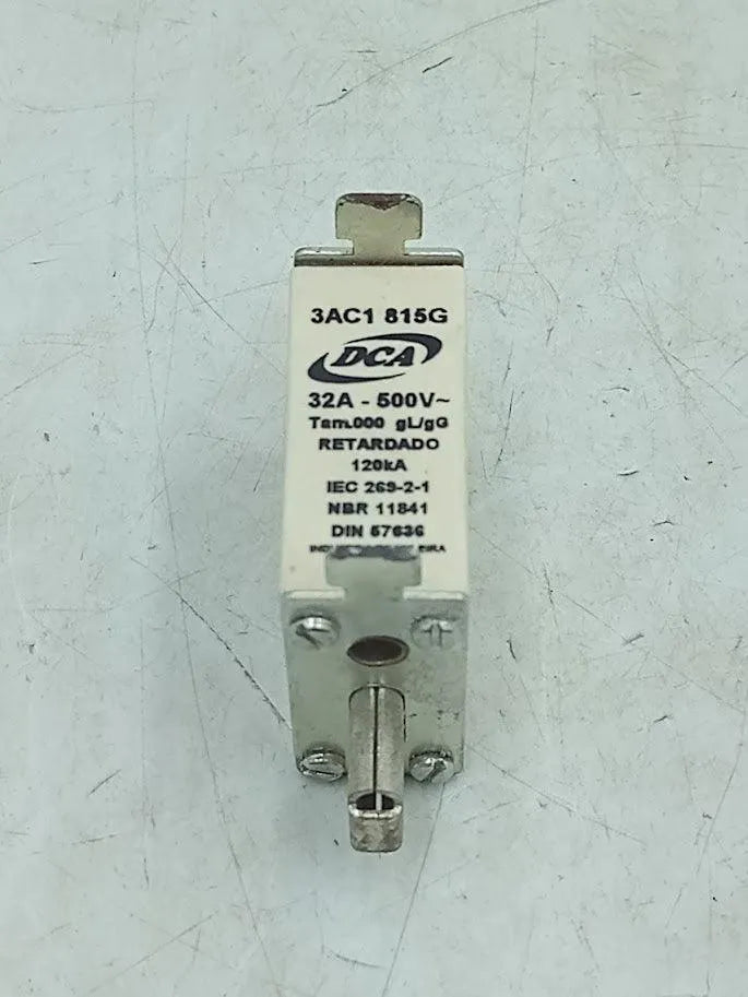 Fusível Retardado DCA 3AC1 815G 32A 500V 120kA - Cabo Eletro