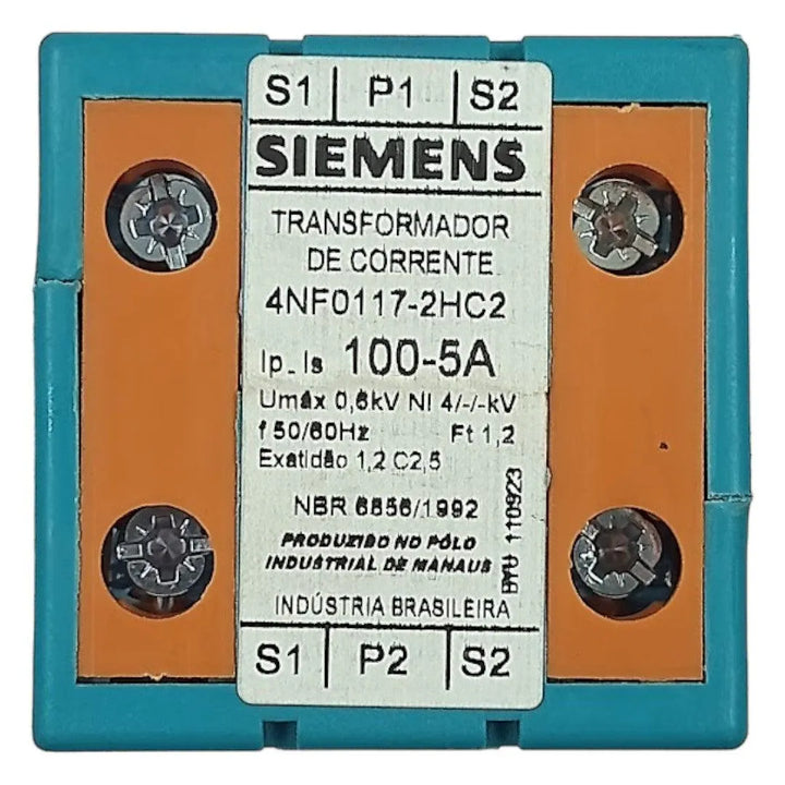 Transformador De Corrente Siemens 4NF0117-2HC2 100/5A 0,6kV - Cabo Eletro