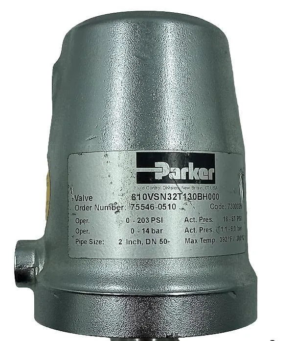 Válvula Pneumática Parker 810VSN32T130BH000 2” DN50 203Psi - Cabo Eletro