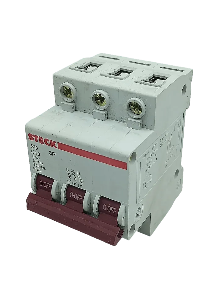 Disjuntor Tripolar Steck SD C10 400V 50/60HZ - Cabo Eletro