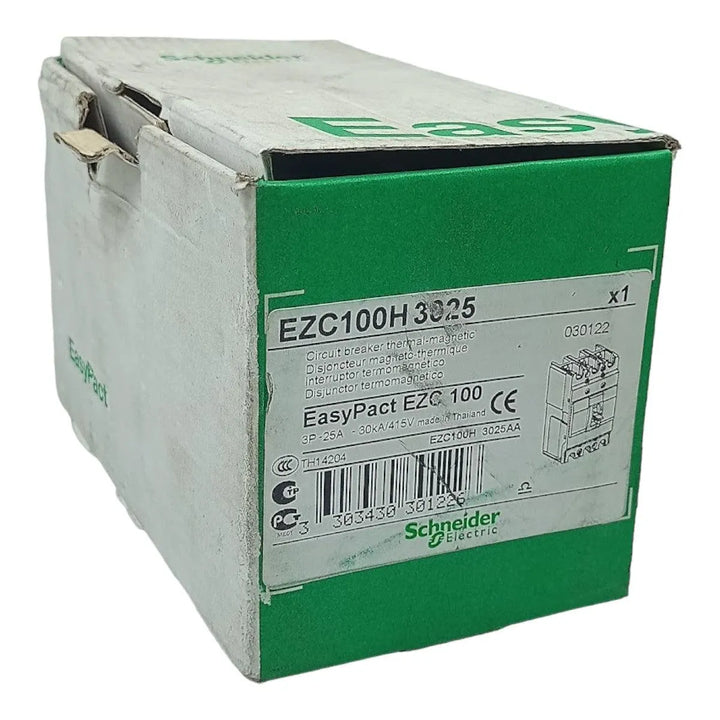 Disjuntor Tripolar Schneider EZC100H3025 25A 3P 30KA/415V - Cabo Eletro