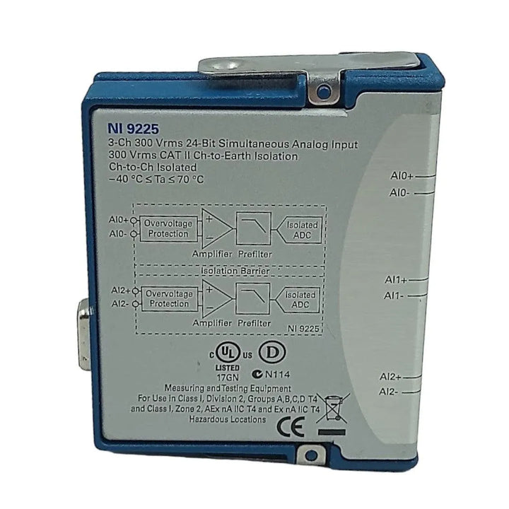 Módulo de Entrada National Instruments NI-9225 3cH 300VRMS - Cabo Eletro