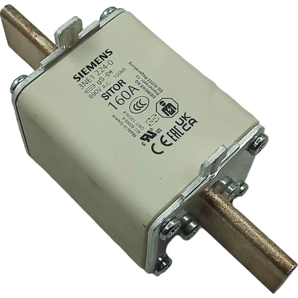 Fusível Sitor NH1 gS Siemens 3NE1224-0 160A 690v 100kA - Cabo Eletro