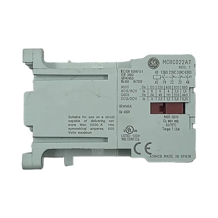 Contator Ge MCRC022AT 24vdc 2NA+2NF - Cabo Eletro