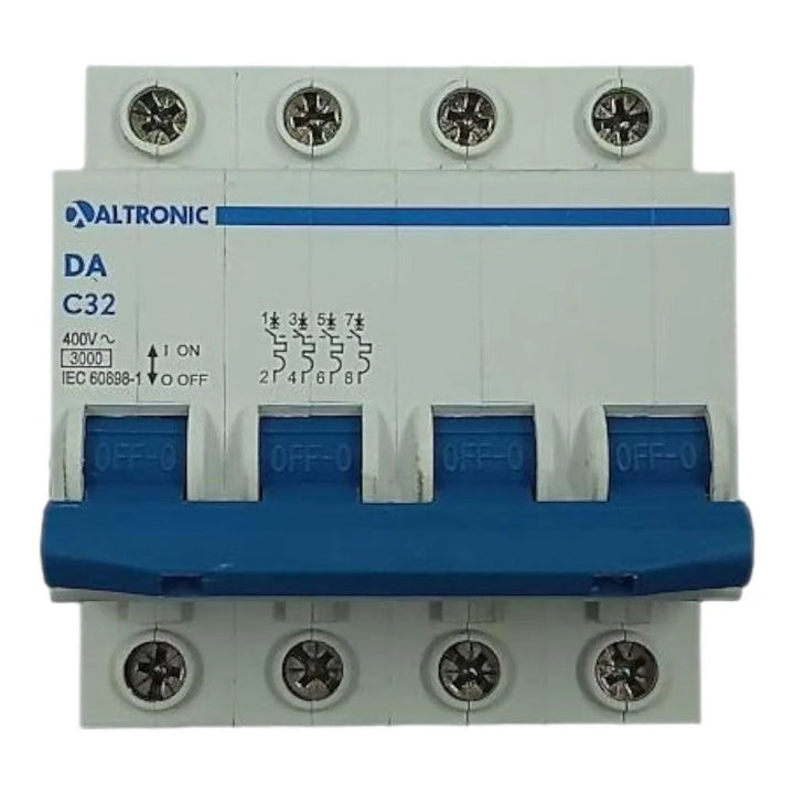 Disjuntor Tetrapolar Altronic DA3-C432 4 POLOS 32A - Cabo Eletro