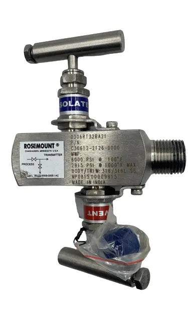 Válvula Manifold Rosemount 2Vias C30612-2126-0000 6000Psi - Cabo Eletro