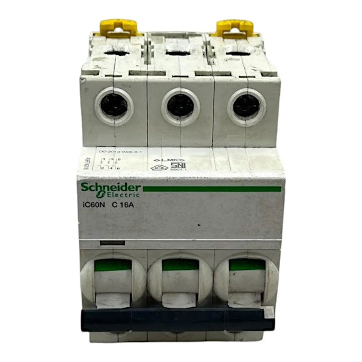 Disjuntor Tripolar Schneider IC60N Curva C 16A 400V 50/60Hz - Cabo Eletro