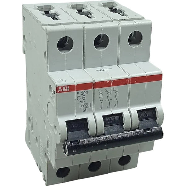 Disjuntor Tripolar 3P ABB S203 C6 ~400 4KV 440 50Hz - Cabo Eletro