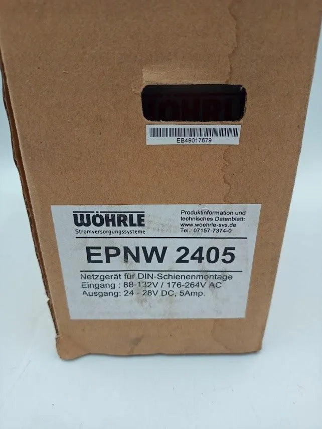 Fonte de Alimentação Wohrle Epnw 2405 100/240x24v - Cabo Eletro