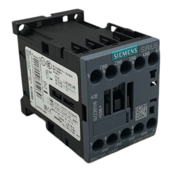 Contator Auxiliar Siemens 3RH2140-1AK60 110-120v 4NA - Cabo Eletro