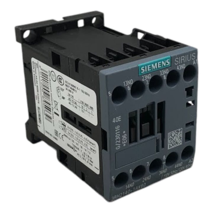 Contator Auxiliar Siemens 3RH2140-1AK60 110-120v 4NA - Cabo Eletro