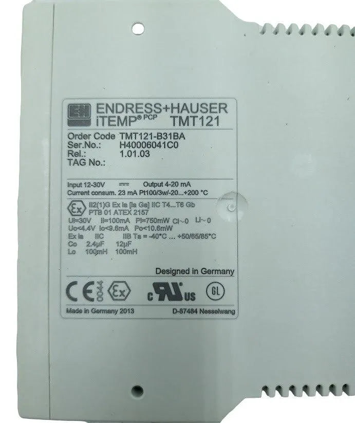 Transmissor de Temperatura Endress+Hauser iTemp TMT121-B31BA - Cabo Eletro