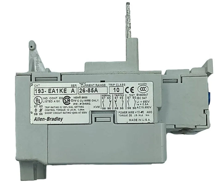 Relé de Sobrecarga Allen Bradley 193-EA1KE A 26-85A - Cabo Eletro