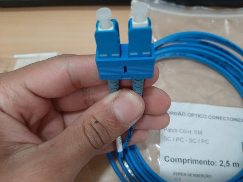 Cordão Óptico 2,5m Telcon Patch Cord Sc/pc-sc/pc - Cabo Eletro