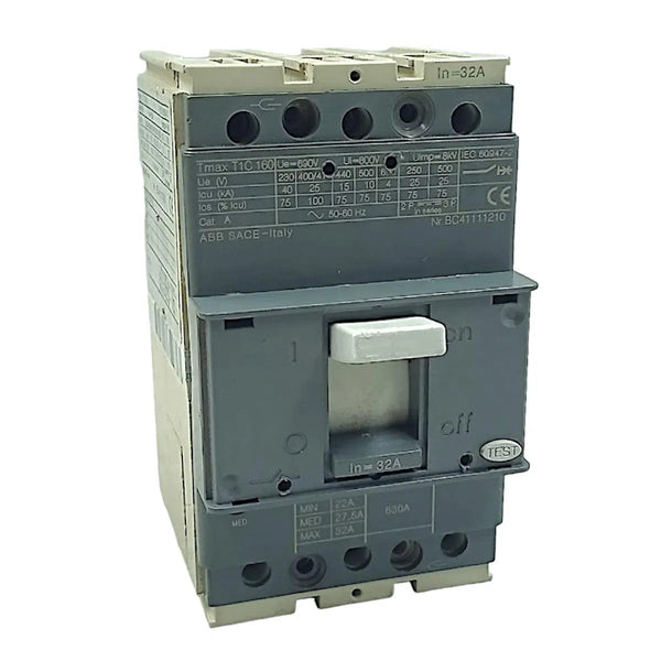 Disjuntor Caixa Moldada ABB Sace Tmax T1C 160 690v 8kv 32a - Cabo Eletro