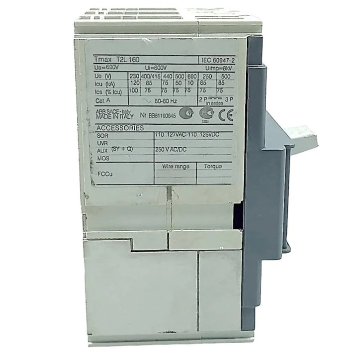 Disjuntor Caixa Moldada ABB Sace Tmax TL2 160 16A 690v 8kv - Cabo Eletro