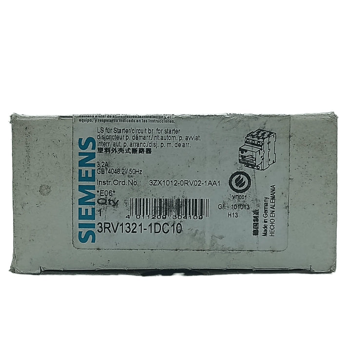 Disjuntor Motor Siemens 3rv1321-1dc10 3,2a - Cabo Eletro