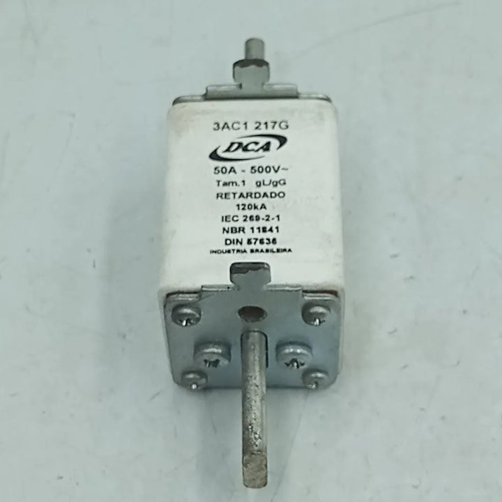 Fusível Retardado DCA 3AC1 217G 50A 500V 120kA gL/gG - Cabo Eletro