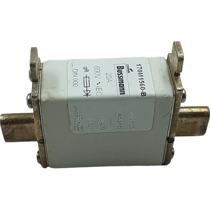 Fusível Ultra Rápido gR NH000 Bussmann 170M1560-B 20A 690v - Cabo Eletro