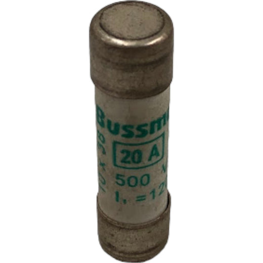 Fusível Cartucho 10x38mm BUSSMANN 20A 500v 120kA KIT 20 - Cabo Eletro