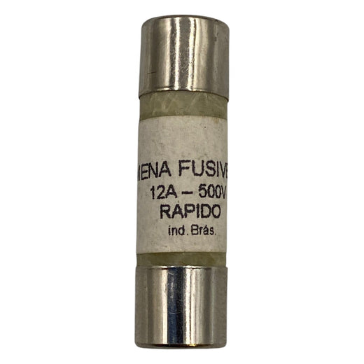 Fusível Cartucho Rápido 14x51mm Mena 12A 500v - Cabo Eletro