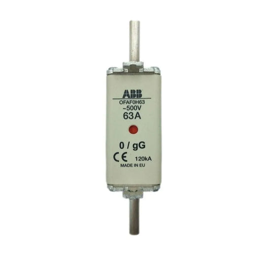 Fusível gG ABB OFAF0H63 1SCA022627R2790 63A 500v 120kA Kit 3 - Cabo Eletro