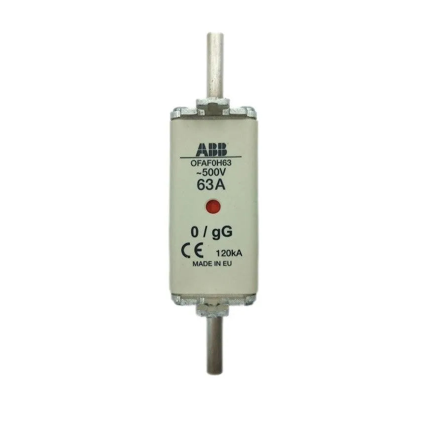 Fusível gG ABB OFAF0H63 1SCA022627R2790 63A 500v 120kA Kit 3 - Cabo Eletro