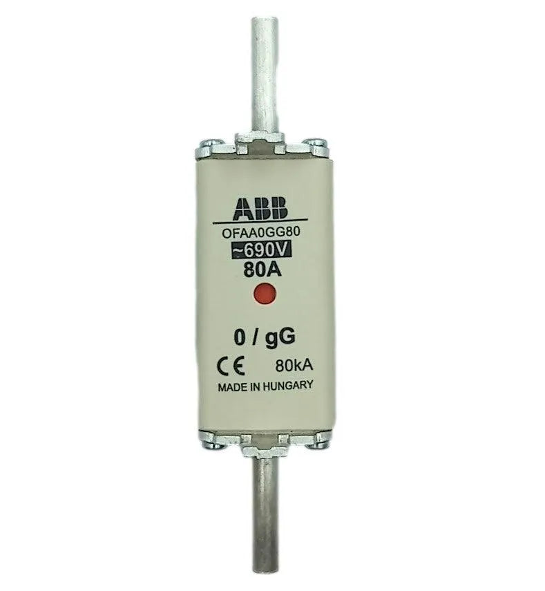 Fusível HRC ABB OFAA0GG80 80A 690v 80kA NH0 gG - Cabo Eletro