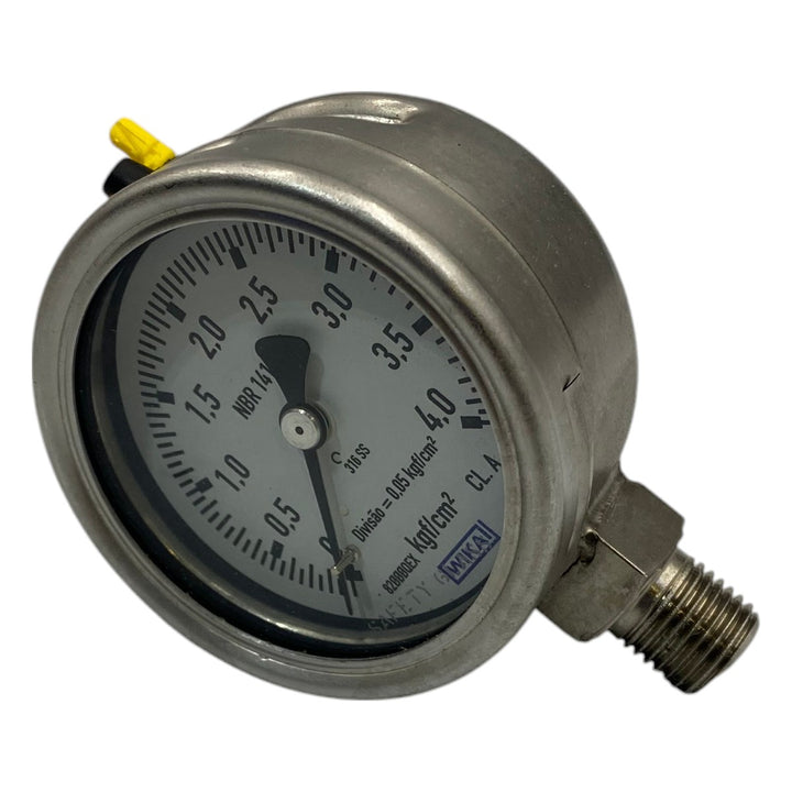 Manômetro Wika 232.50.063 DN 63mm 0 a 4kgf/cm² 1/4NPT - Cabo Eletro