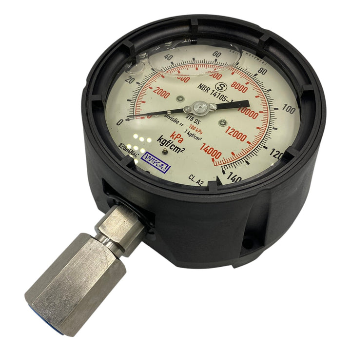 Manômetro Wika DN 105mm 0 a 140kgf/cm² x 0 a 1400kPa 1/2NPT - Cabo Eletro