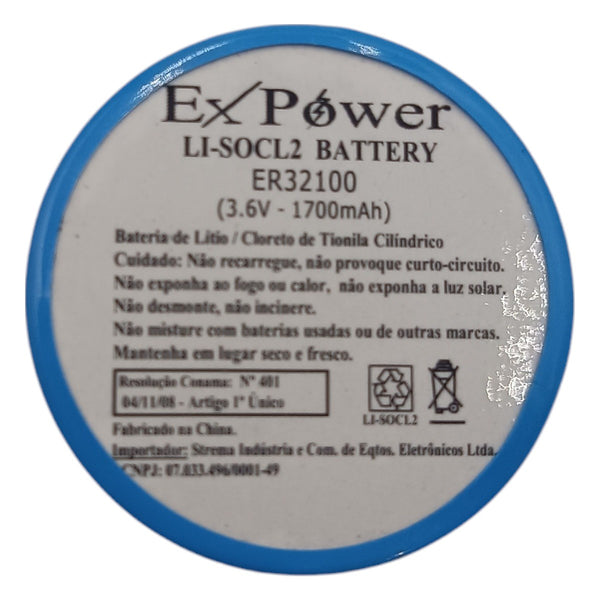 Bateria ExPower ER32100 3.6v 1700mAh - Cabo Eletro