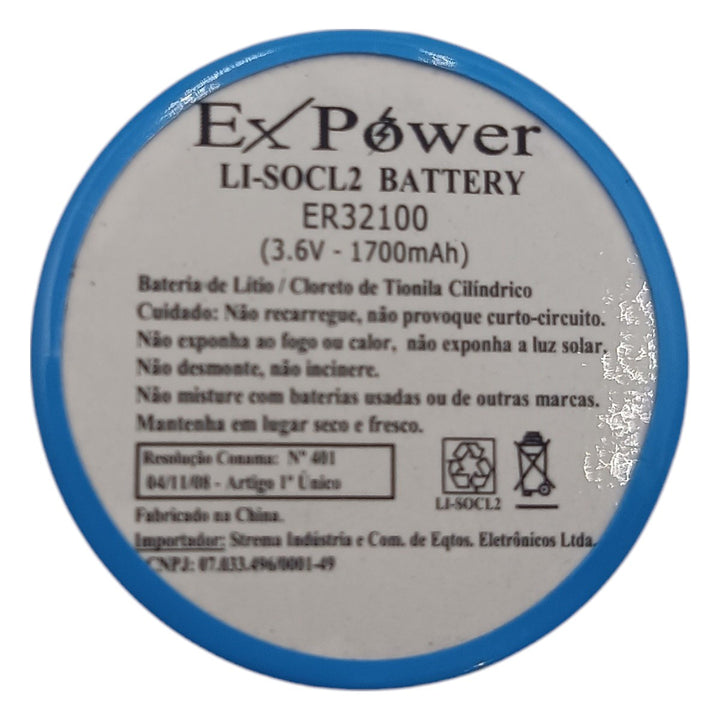 Bateria ExPower ER32100 3.6v 1700mAh - Cabo Eletro