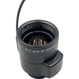 Lente Varifocal Pelco 13VD2.5-6 1/3" F1.4/2.5-6mm AI DC - Cabo Eletro