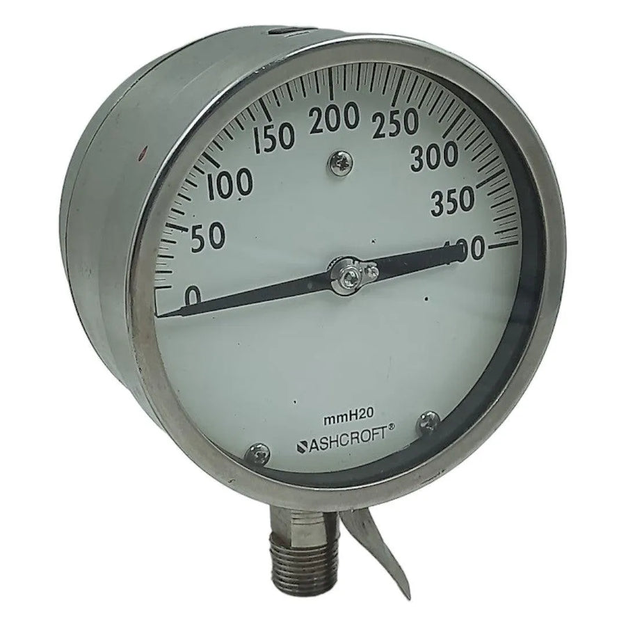 Manômetro Ashcroft 120mm 1/2NPT 0 a 400mmH2O - Cabo Eletro