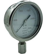 Manômetro de Pressão VDO 120mm 0 a 2500kPa 1/2NPT SS316 - Cabo Eletro