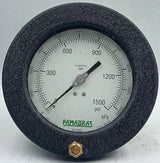 Manômetro Famabras 114/6 1500Psi x 10000 KPA 1/4NPT DN 160mm - Cabo Eletro