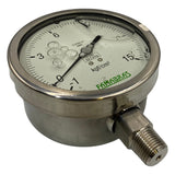 Manômetro Famabras 115MM  -1a15KGF/CM² 1/2NPT - Cabo Eletro