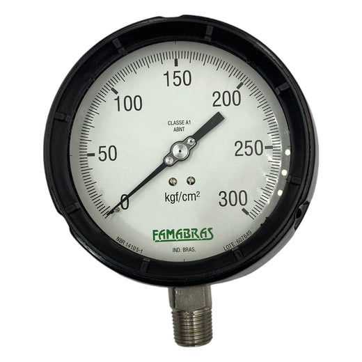 Manômetro Famabras DN 106mm 0 a 300kgf/cm² 1/2NPT - Cabo Eletro